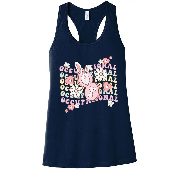 Easter Occupational Therapy Spring OT Assistant COTA OTA Women's Racerback Tank