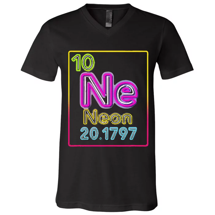 Element Of The Chemistry Periodic Table For Scientists V-Neck T-Shirt