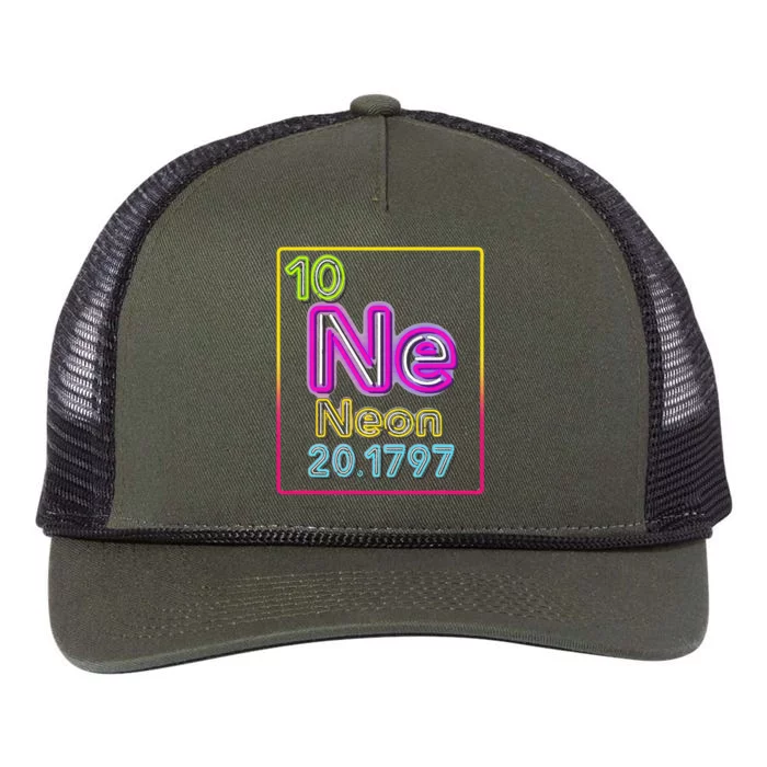 Element Of The Chemistry Periodic Table For Scientists Retro Rope Trucker Hat Cap