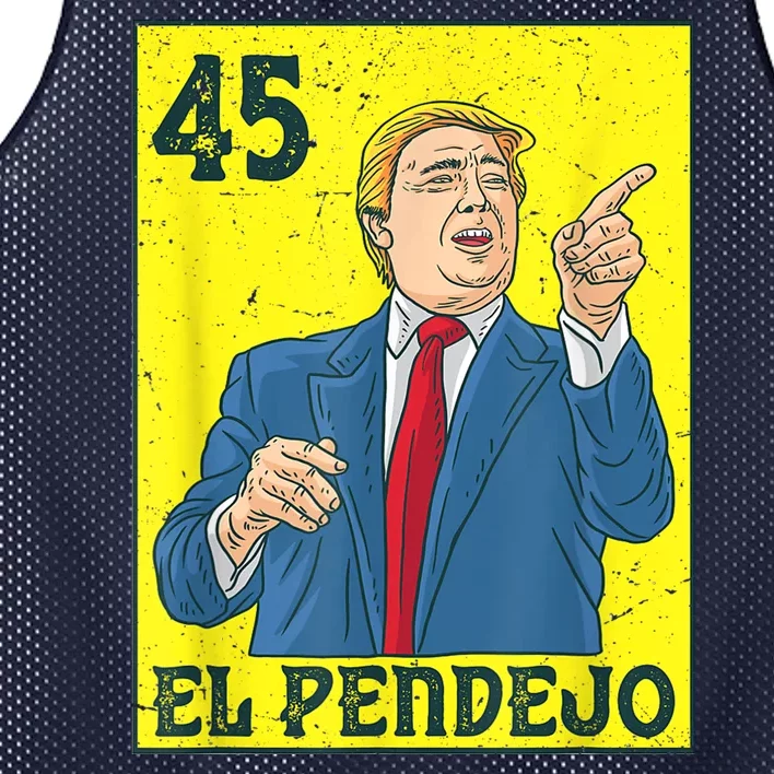 El Pendejo Anti President Donald Trump 45 Usa Vote Democrats Mesh Reversible Basketball Jersey Tank