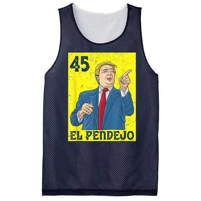 El Pendejo Anti President Donald Trump 45 Usa Vote Democrats Mesh Reversible Basketball Jersey Tank