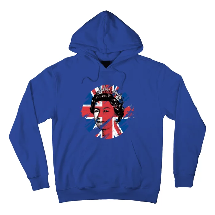 Elizabeth Pop Art Union Jack Flag Queen Of England Gift Hoodie