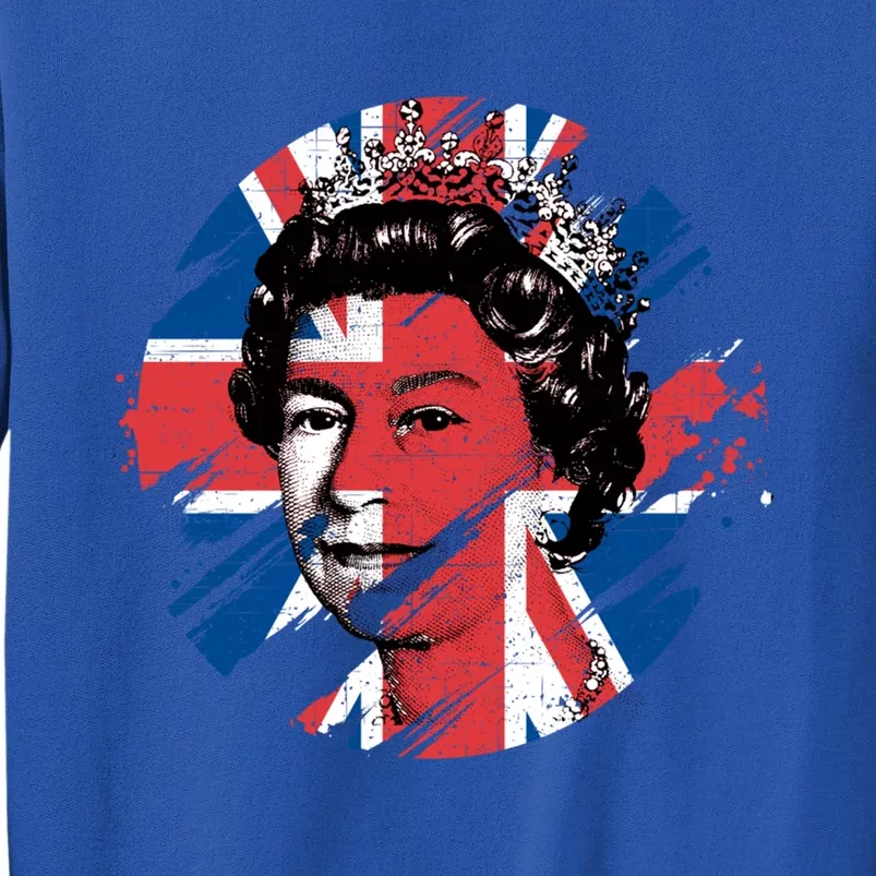 Elizabeth Pop Art Union Jack Flag Queen Of England Gift Sweatshirt