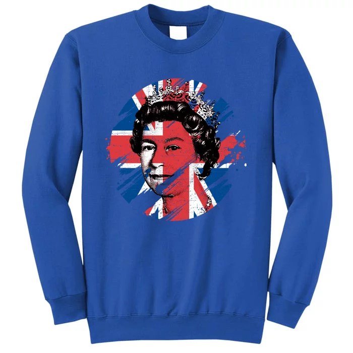 Elizabeth Pop Art Union Jack Flag Queen Of England Gift Sweatshirt