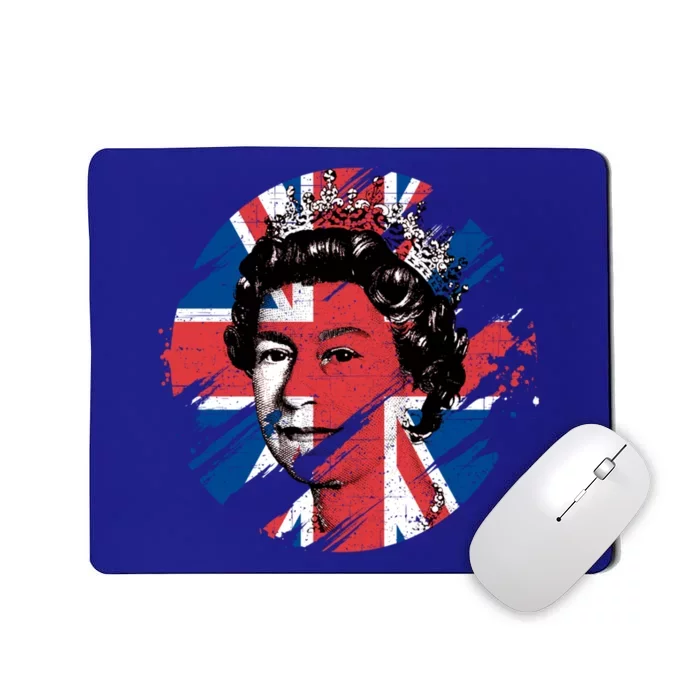 Elizabeth Pop Art Union Jack Flag Queen Of England Gift Mousepad