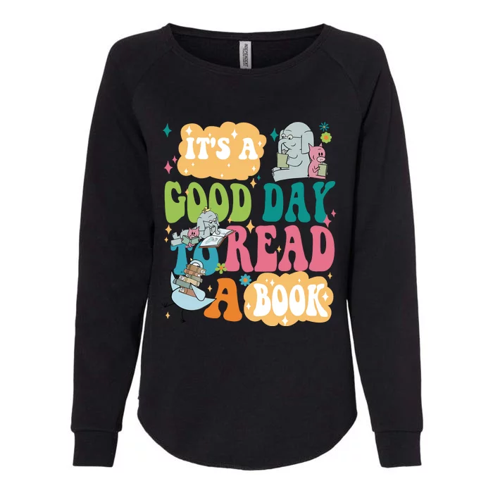 Elephant Piggie And Pigeon Its A Good Day To Read A Book Back To Scho Womens California Wash Sweatshirt