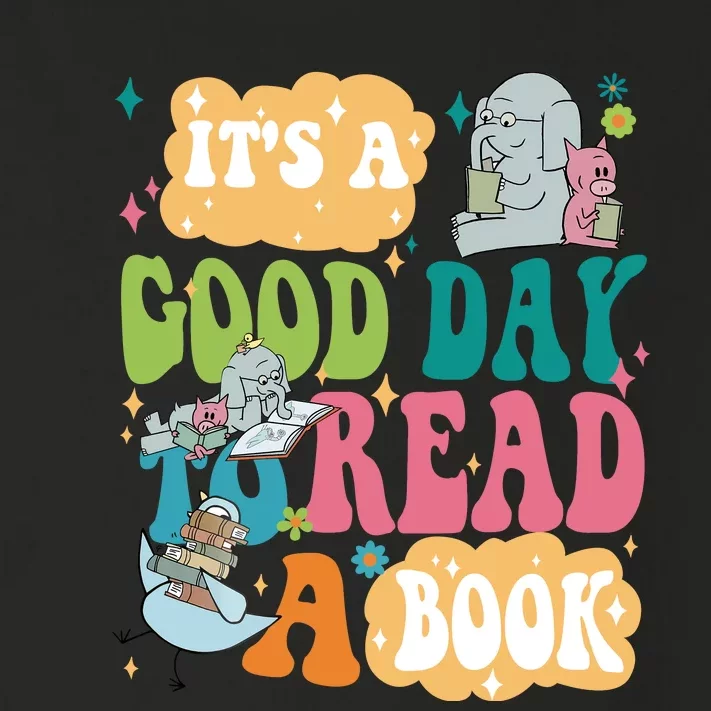 Elephant Piggie And Pigeon Its A Good Day To Read A Book Back To Scho Toddler Long Sleeve Shirt