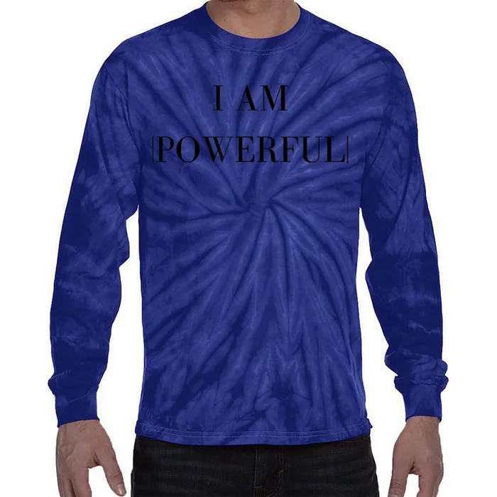 Empowerment Phrases; Affirmations Tie-Dye Long Sleeve Shirt