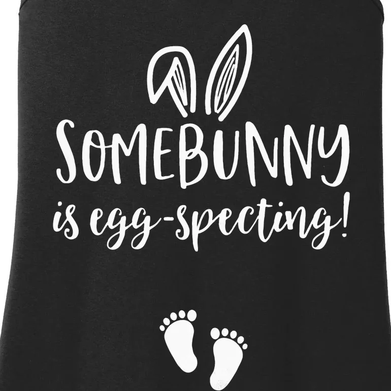 Easter Pregnancy Announcement Somebunny is Eggspecting Ladies Essential Tank