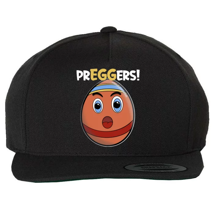 Easter Pregnancy Announcet Egg Expecting Mom Dad Preggers Gift Wool Snapback Cap