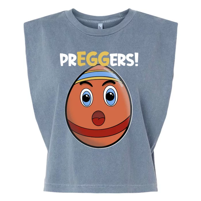 Easter Pregnancy Announcet Egg Expecting Mom Dad Preggers Gift Garment-Dyed Women's Muscle Tee