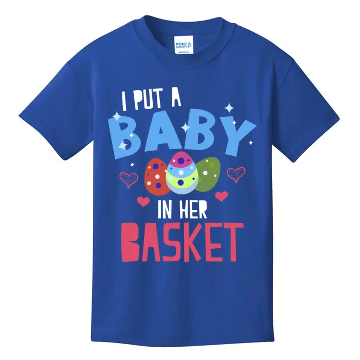 Easter Pregnancy Announcet Gift Design For Dads Cute Gift Kids T-Shirt