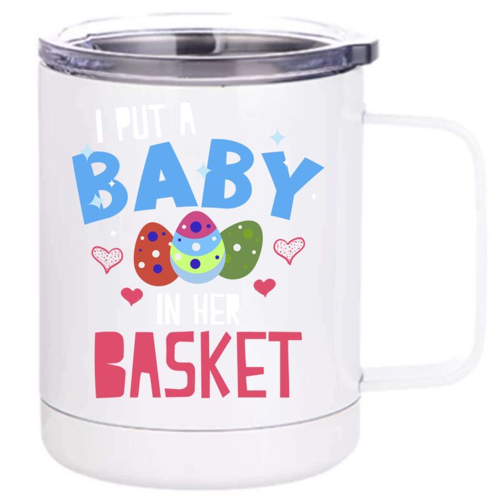 Easter Pregnancy Announcet Gift Design For Dads Cute Gift Front & Back 12oz Stainless Steel Tumbler Cup