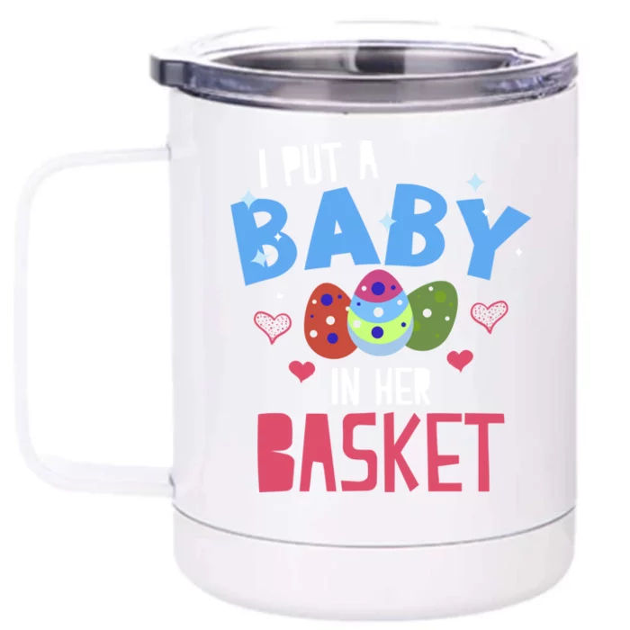 Easter Pregnancy Announcet Gift Design For Dads Cute Gift Front & Back 12oz Stainless Steel Tumbler Cup