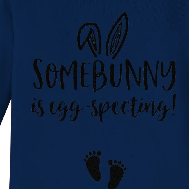 Easter Pregnancy Announcement Somebunny Is Eggspecting Baby Long Sleeve Bodysuit