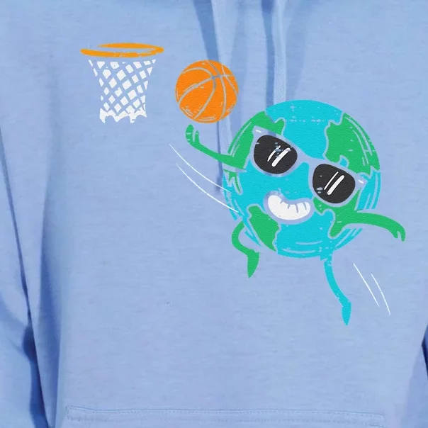 Earth Playing Basketball Earth Day Sports Women Unisex Surf Hoodie