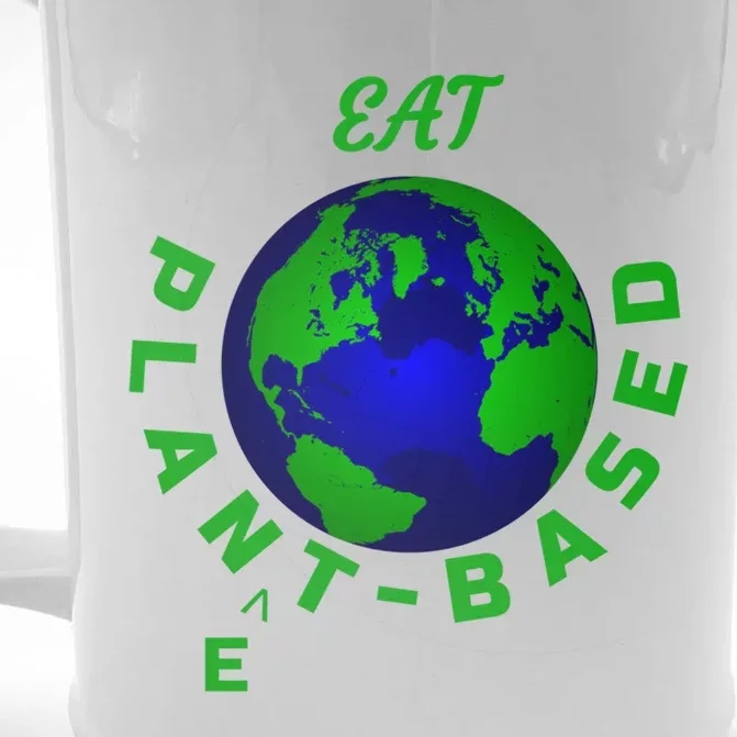 Eat Planet Based Vegan Save Earth Our Beautiful Home Gift Front & Back Beer Stein