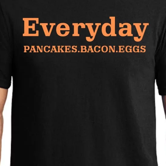 Everyday Pancakes Bacon Eggs Funny Pajama Set