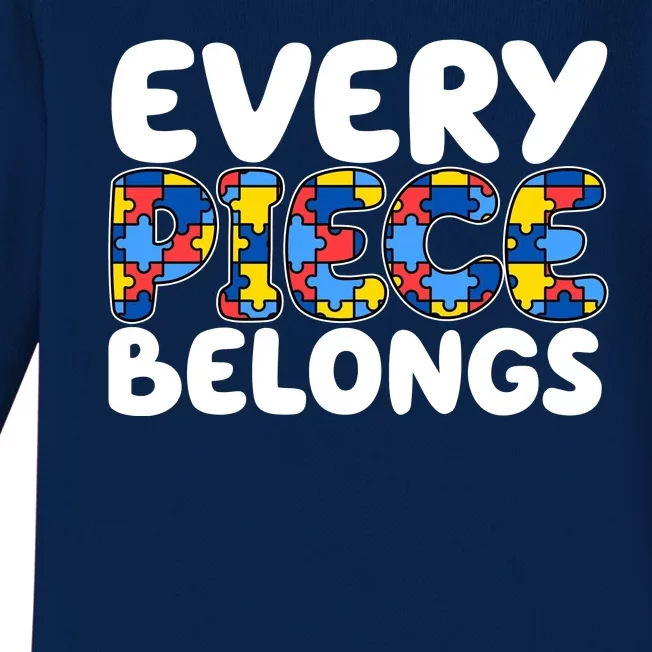 Every Piece Belongs Autism Awareness Baby Long Sleeve Bodysuit