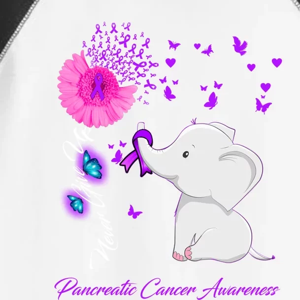 Elephant Pancreatic Cancer Awareness Funny Gift Pancreatic Cancer Gift Toddler Fine Jersey T-Shirt