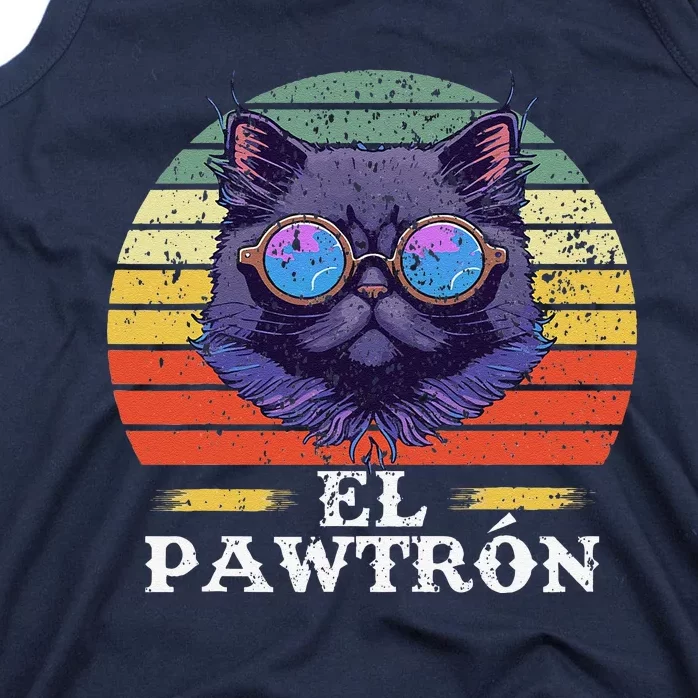 El Pawtrón Cat Dad Grandpa Daddy Cat Fathers Day Tank Top