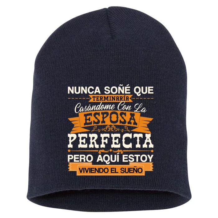 Esposa Perfecta Camiseta para Esposo Para Aniversario Short Acrylic Beanie