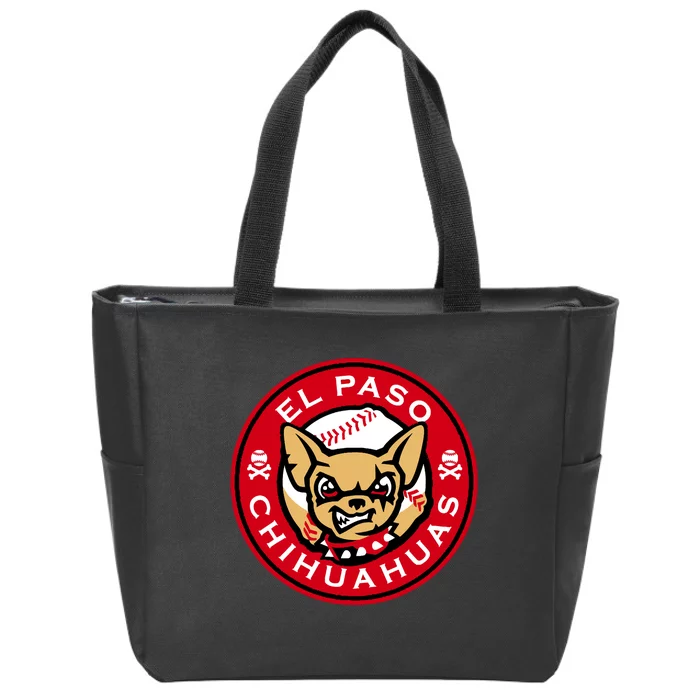 El Paso Chihuahuas Baseball Angry Chihuahua Dog For Fans Zip Tote Bag