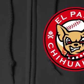 El Paso Chihuahuas Baseball Angry Chihuahua Dog For Fans Full Zip Hoodie