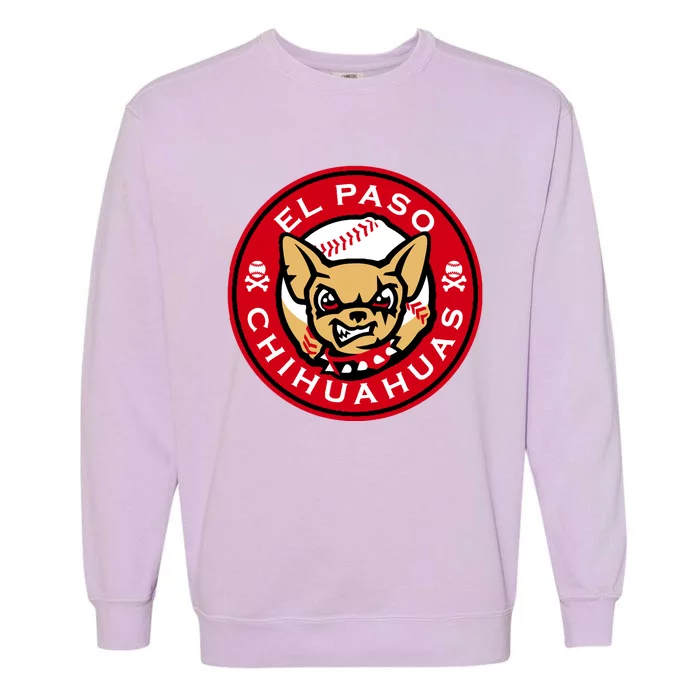 El Paso Chihuahuas Baseball Angry Chihuahua Dog For Fans Garment-Dyed Sweatshirt