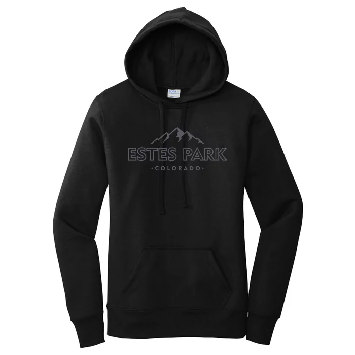 Estes Park Colorado Retro Mountain Ski Souvenir Women's Pullover Hoodie