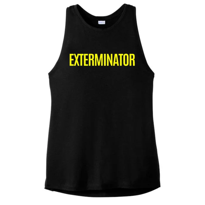 Exterminator Pest Control Halloween Costume Ladies Tri-Blend Wicking Tank