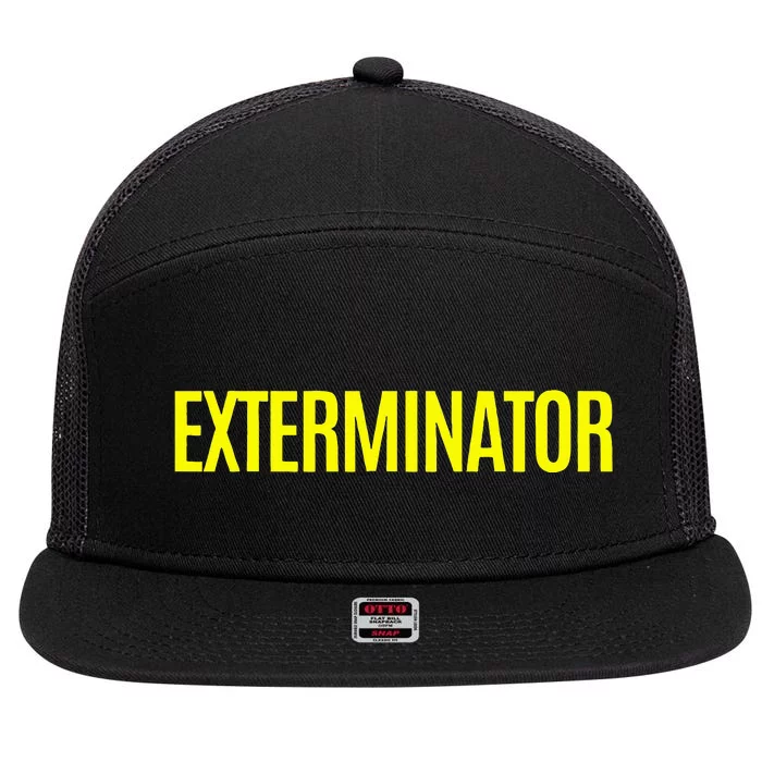 Exterminator Pest Control Halloween Costume 7 Panel Mesh Trucker Snapback Hat