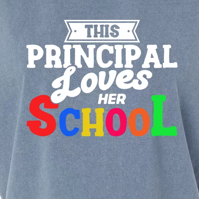 Eletary Principals Day This Principal Loves Her School Gift Garment-Dyed Women's Muscle Tee