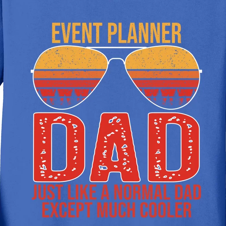 Event Planner Dad Retro Sunglasses For Father's Day Gift Kids Long Sleeve Shirt