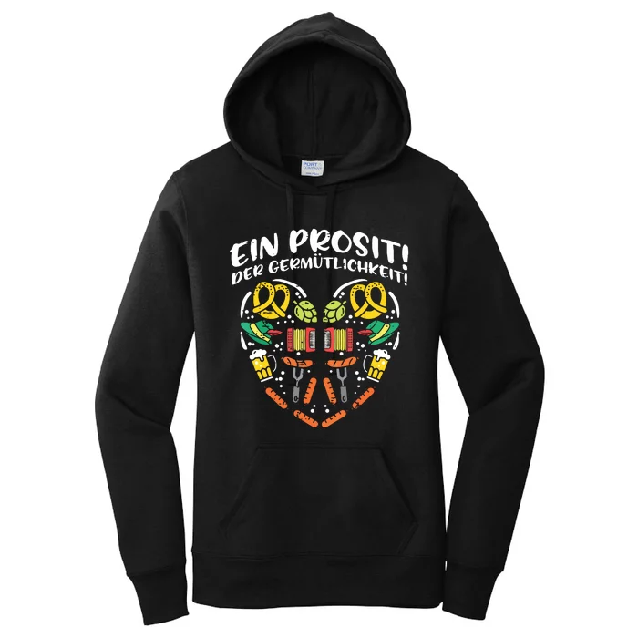 Ein Prosit Der Germutlichkeit German Oktoberfest Women's Pullover Hoodie