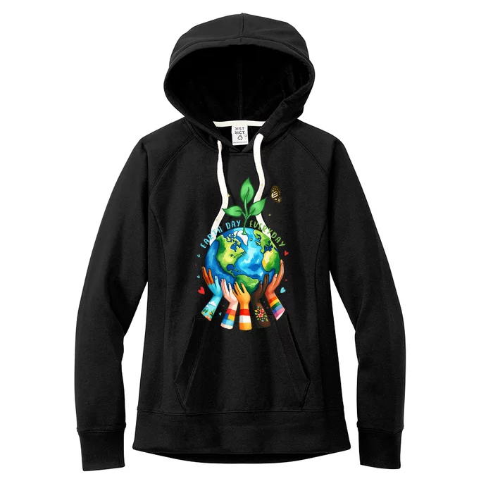 Everyday Protect Environment Save The Planet Women's Fleece Hoodie