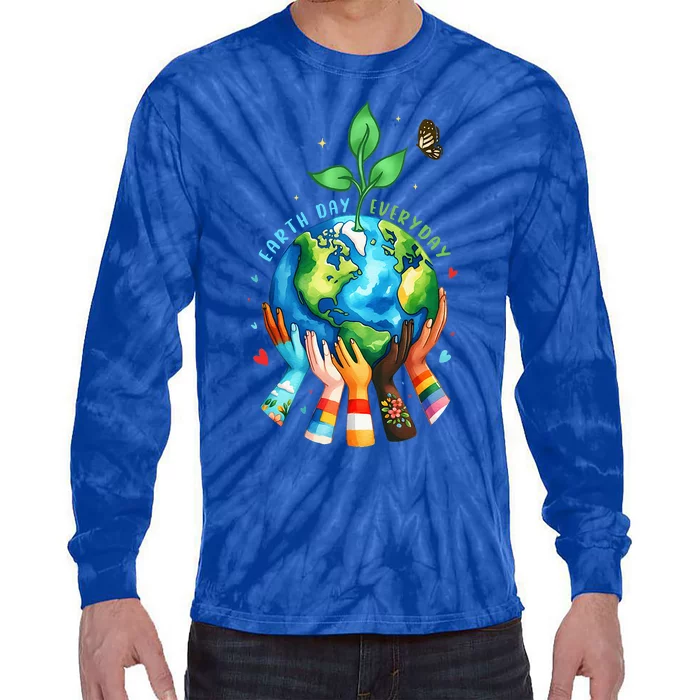 Everyday Protect Environment Save The Planet Tie-Dye Long Sleeve Shirt