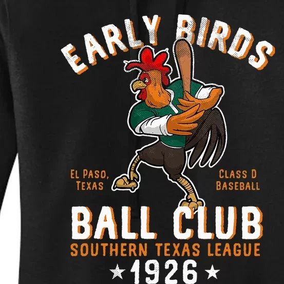 El Paso Early Birds Retro Minor League Baseball Team Women's Pullover Hoodie