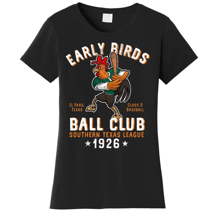 El Paso Early Birds Retro Minor League Baseball Team Women's T-Shirt