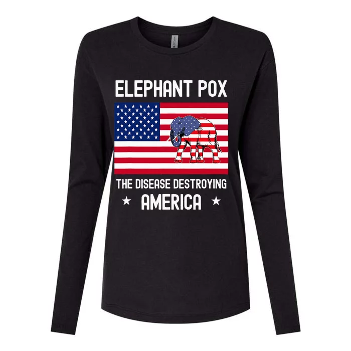 Elephant Pox Womens Cotton Relaxed Long Sleeve T-Shirt