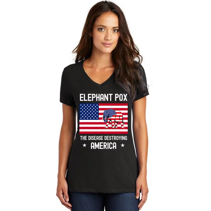 Elephant Pox Women's V-Neck T-Shirt