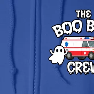 Emt Paramedic Ems Boo Boo Crew Ambulance Ghost Halloween Gift Full Zip Hoodie