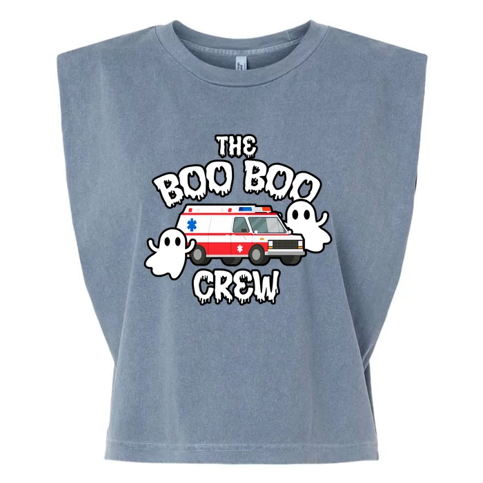 Emt Paramedic Ems Boo Boo Crew Ambulance Ghost Halloween Gift Garment-Dyed Women's Muscle Tee