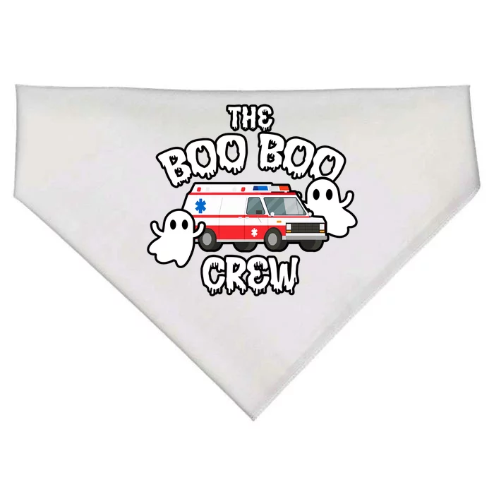 Emt Paramedic Ems Boo Boo Crew Ambulance Ghost Halloween Gift USA-Made Doggie Bandana