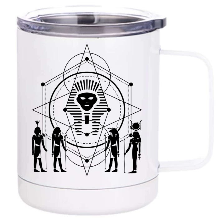 Egyptian Pharaoh Egypt Front & Back 12oz Stainless Steel Tumbler Cup