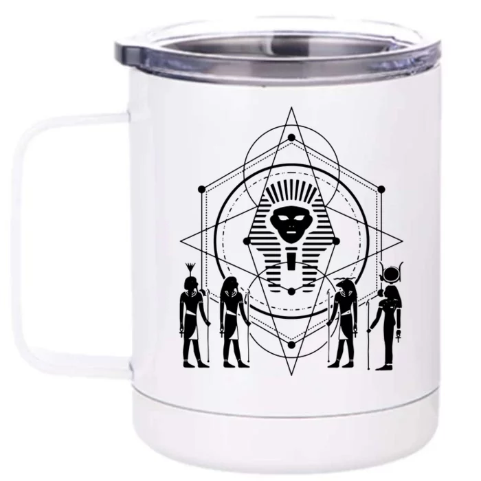 Egyptian Pharaoh Egypt Front & Back 12oz Stainless Steel Tumbler Cup