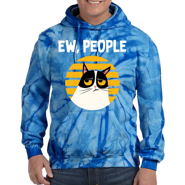 Ew People Funny Cat Lover Gift Tie Dye Hoodie