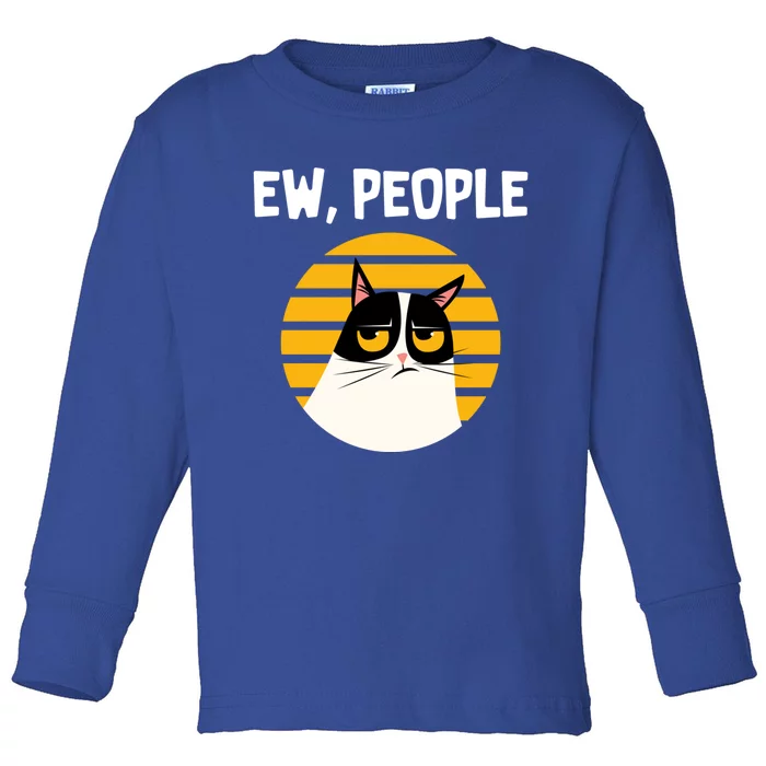 Ew People Funny Cat Lover Gift Toddler Long Sleeve Shirt