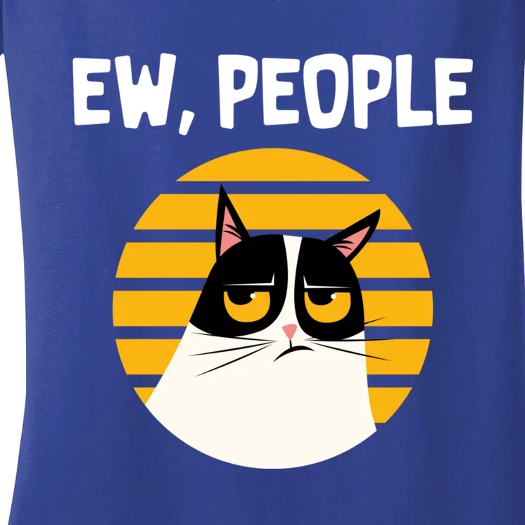 Ew People Funny Cat Lover Gift Women's V-Neck T-Shirt