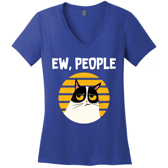 Ew People Funny Cat Lover Gift Women's V-Neck T-Shirt